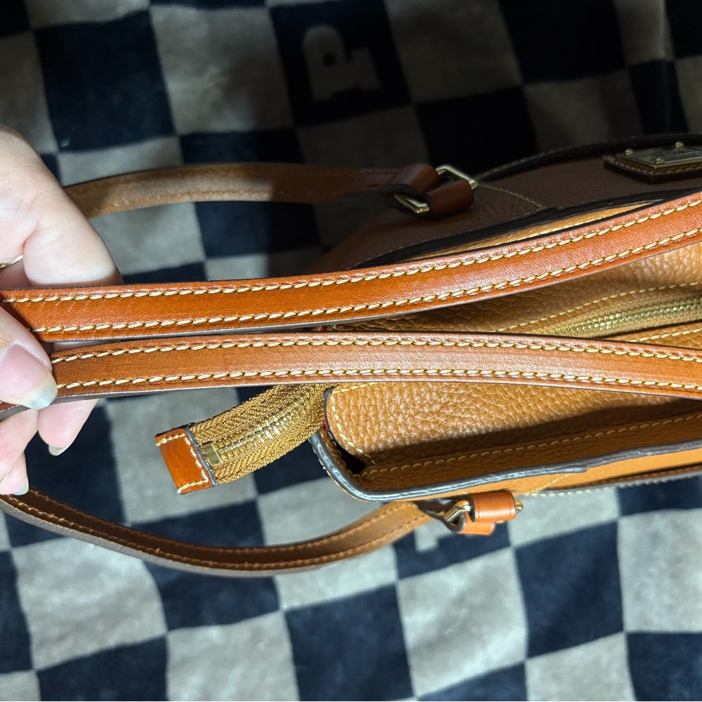 Dooney & Bourke Caramel Leather Tote - Picture 11 of 13